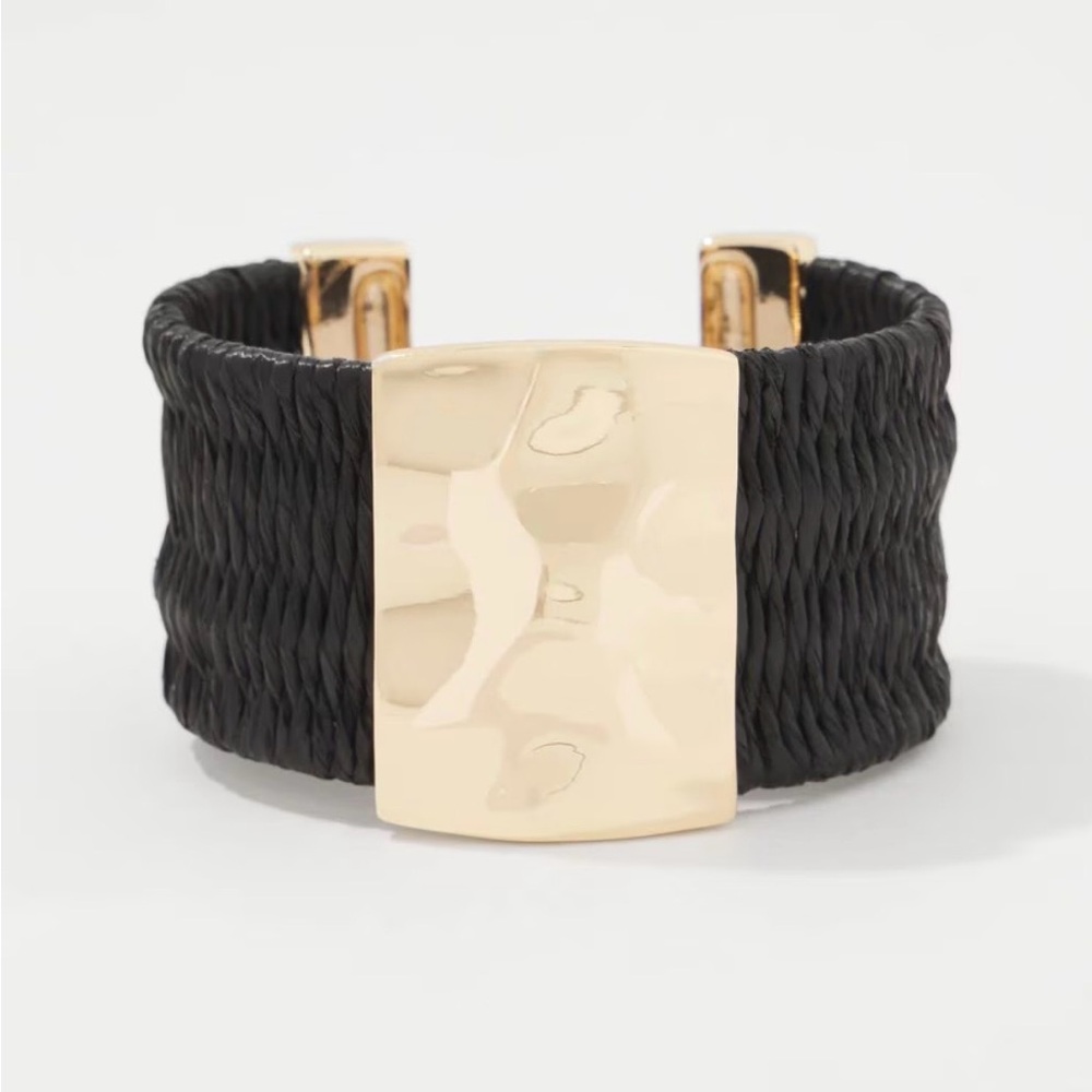 NWT WHBM Black Rafia & Good Cuff